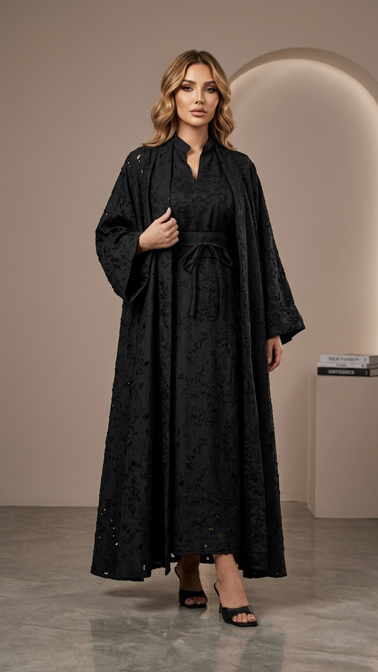The Black Orchid Abaya