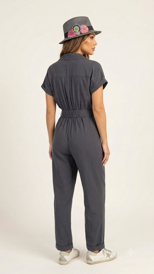 The Charcoal Noir Jumpsuit