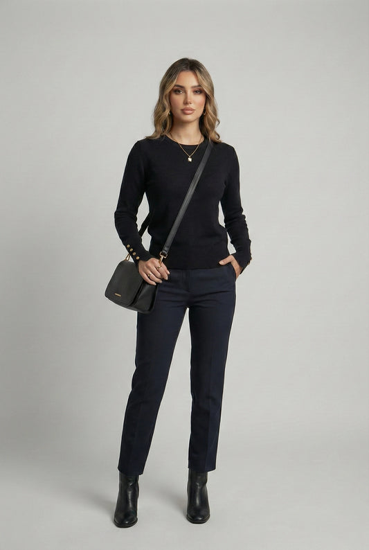 The Black Knit Top