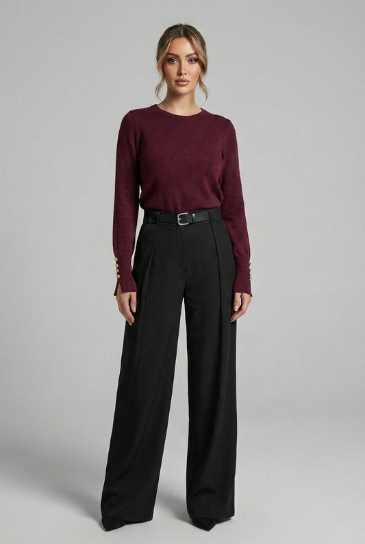 The Maroon Knit Top