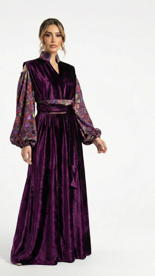 The Royal Plum Velvet Dress