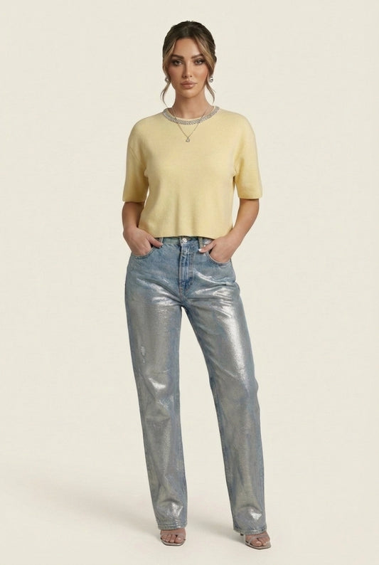 The Starlight Coated Denim Pants