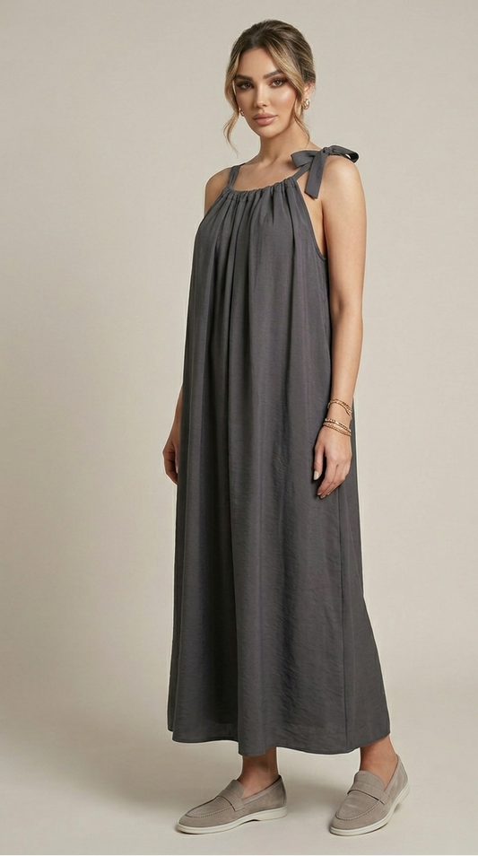 The Charcoal Bloom Dress