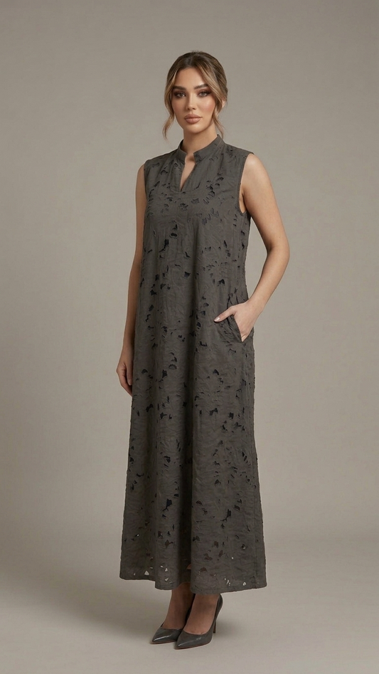 The Olive Bloom Long Dress