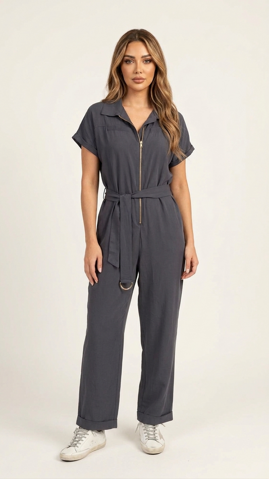 The Charcoal Noir Jumpsuit