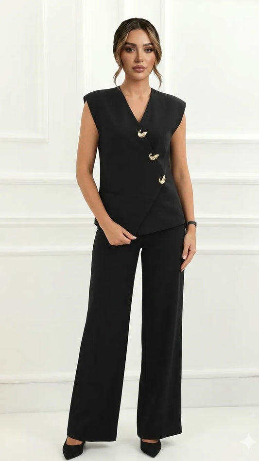 The Onyx Statement Vest Set