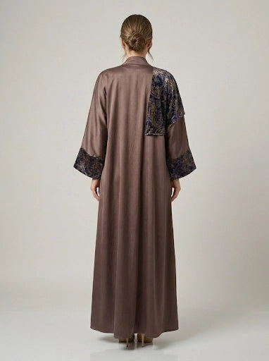 Silk & Velvet Umber Abaya